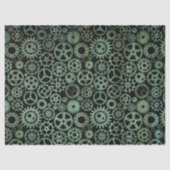 Papier Mousseline Steampunk Verdigris Bronze Gears (Recto)