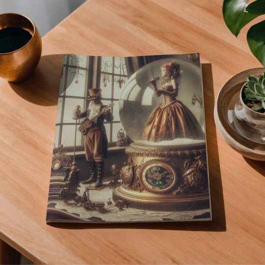 Papier Mousseline Steampunk Victorian Music Snow Globe