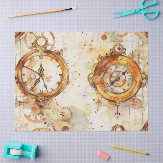 Papier Mousseline Steampunk victorien (Artisanat)