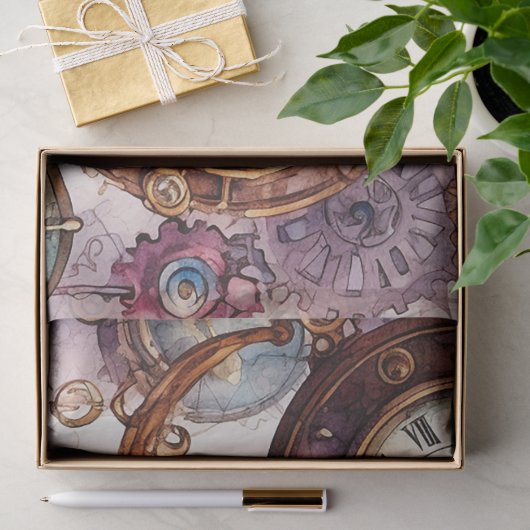 Papier Mousseline Steampunk victorien (Cadeau)