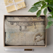 Papier Mousseline Steampunk victorien inventant la machine à coudre (Cadeau)