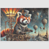Papier Mousseline Steampunk victorien Red Panda Dreams Decoupage (Recto)