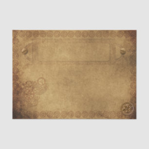 Papier Mousseline Steampunk Vieux engrenages Vintage industriel