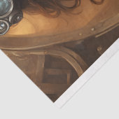 Papier Mousseline Steampunk Wild wild West Woman decoupage v2 (Détail)