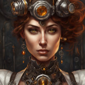 Papier Mousseline Steampunk Wild wild West Woman decoupage v3