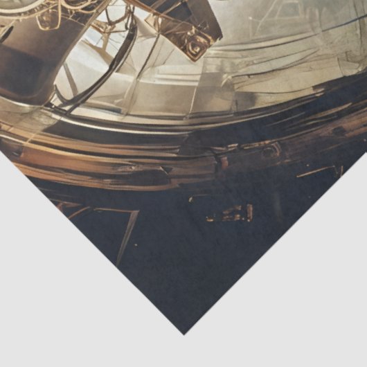 Papier Mousseline Steampunk Woman Decoupage v2 (Détail)