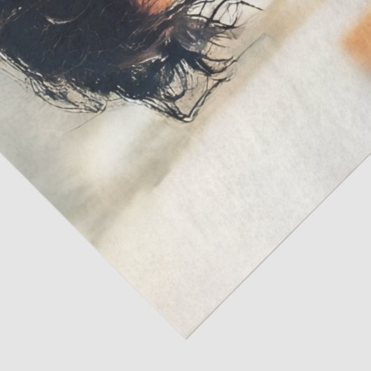 Papier Mousseline Steampunk Woman Decoupage v6 (Détail)