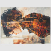 Papier Mousseline Steampunk Woman Decoupage v6 (Recto)