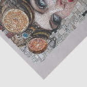 Papier Mousseline Steampunk Woman Goggles 2/2 Faux Mosaic 025 Tissu (Détail)