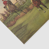 Papier Mousseline Steeplechase vintage Thoroughbred Racehores (Détail)