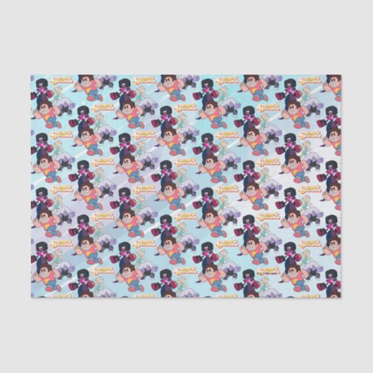 Papier Mousseline Steven Universe | Crystal Gem Group Action (Recto)