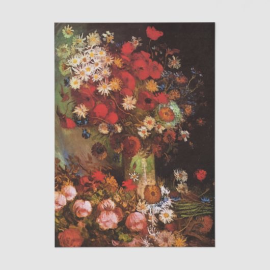 Papier Mousseline Still Life Flowers in a Vase by Vincent van Gogh (Recto)