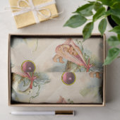 PAPIER MOUSSELINE STORK BABY SHOWER FILLE GEMMES ROSES (Cadeau)