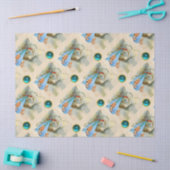 PAPIER MOUSSELINE STORK BOY BABY SHOWER BLEU GEMSTONES (Artisanat)