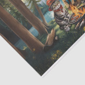 Papier Mousseline Storybook Campfire Cats, Love the Outdoors (Détail)