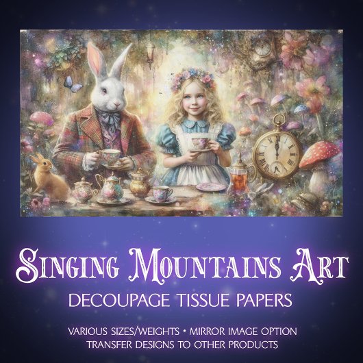 Papier Mousseline Storybook Fantasy Tea Party Furniture Decoupage