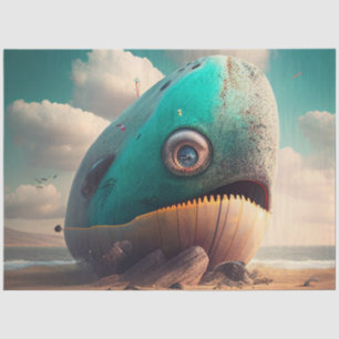 Papier Mousseline Strange Whale