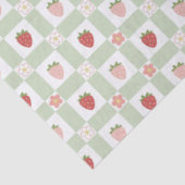 Papier Mousseline Strawberry Gingham Berry Themed (Détail)