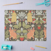 Papier Mousseline Strawberry thief Bunnies pattern (Artisanat)