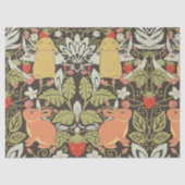 Papier Mousseline Strawberry thief Bunnies pattern (Recto)