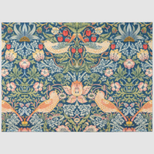Papier Mousseline Strawberry Thief (par William Morris)
