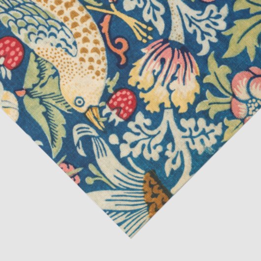 Papier Mousseline Strawberry Thief, William Morris (Détail)