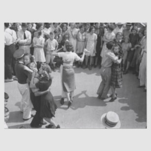 Papier Mousseline Street Dance, Crowley, Louisiane, années 1930