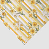 Papier Mousseline Striped Daffodil Floral Pattern (1) (Détail)
