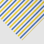 PAPIER MOUSSELINE STRIPES BLANCS JAUNES BLEUS (Détail)