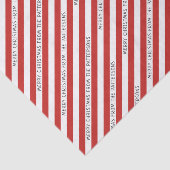 Papier Mousseline Stripes de Noël personnalisées | Couleurs modifiab (Détail)