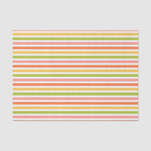 PAPIER MOUSSELINE STRIPES JAUNES ROSE VERTE