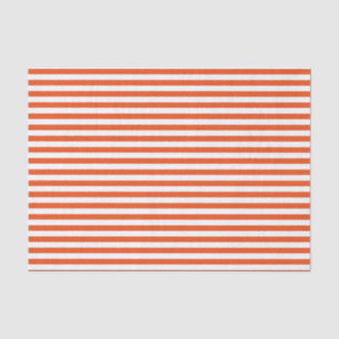 Papier Mousseline Stripes orange et blanc