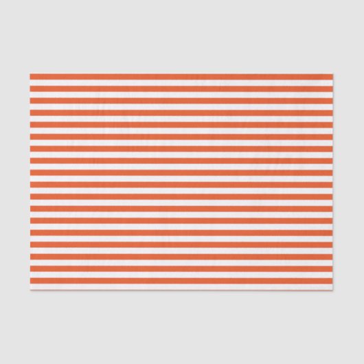 Papier Mousseline Stripes orange et blanc (Recto)