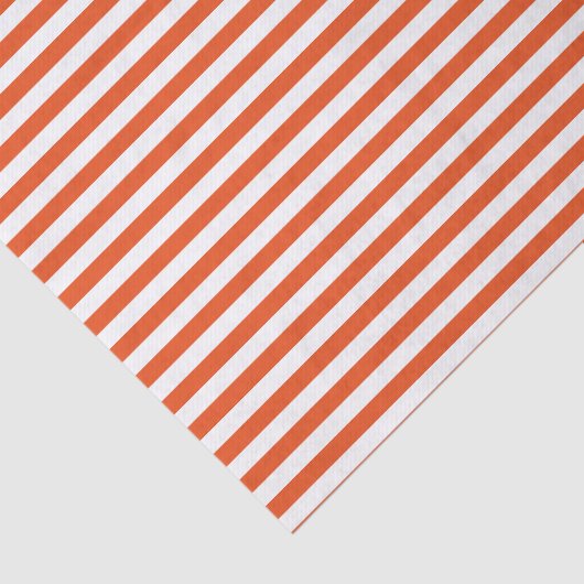 Papier Mousseline Stripes orange et blanc (Détail)