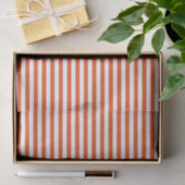 Papier Mousseline Stripes orange et blanc (Cadeau)