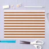 Papier Mousseline Stripes orange et blanc (Artisanat)