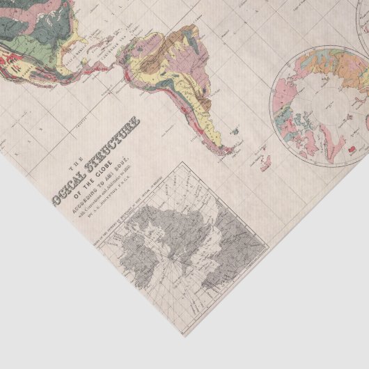 Papier Mousseline Structure géologique de globe (Détail)