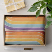 Papier Mousseline Style 1970s Arched Stripes Motif géométrique (Cadeau)