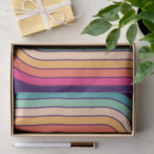 Papier Mousseline Style 1970s Arched Stripes Motif géométrique (Cadeau)