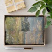 Papier Mousseline Style antique Delicate Fleur sauvage paysage de te (Cadeau)