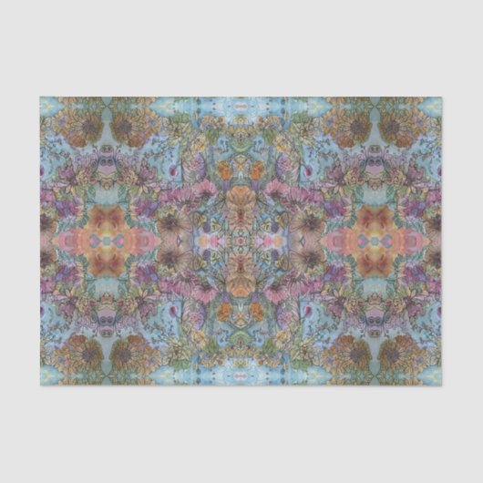 Papier Mousseline Style Chic Flower Garden aquarelle peinture (Recto)