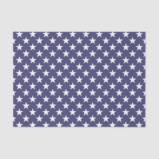 Papier Mousseline Style Cool original Marine White Star motif (Recto)
