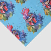 Papier Mousseline Style d'aquarelle de poulet du coq du pays (Détail)