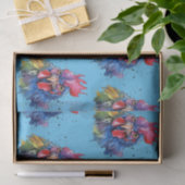 Papier Mousseline Style d'aquarelle de poulet du coq du pays (Cadeau)