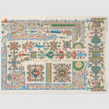 Style d'art populaire papier découpage orné