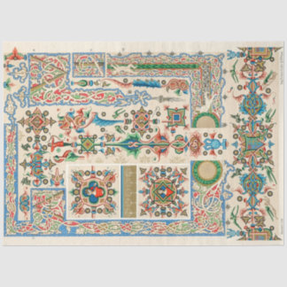 Papier Mousseline Style d'art populaire papier découpage orné