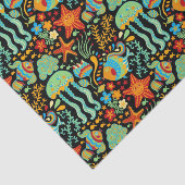 Papier Mousseline Style de dessin animé Aquatic Life (Détail)