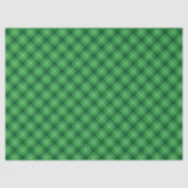 Papier Mousseline Style écossais Vert Blanc Plaid (Recto)