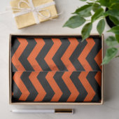 Papier Mousseline Style Halloween | Orange Black Chevron (Cadeau)
