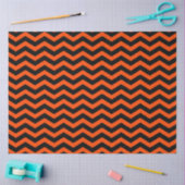 Papier Mousseline Style Halloween | Orange Black Chevron (Artisanat)